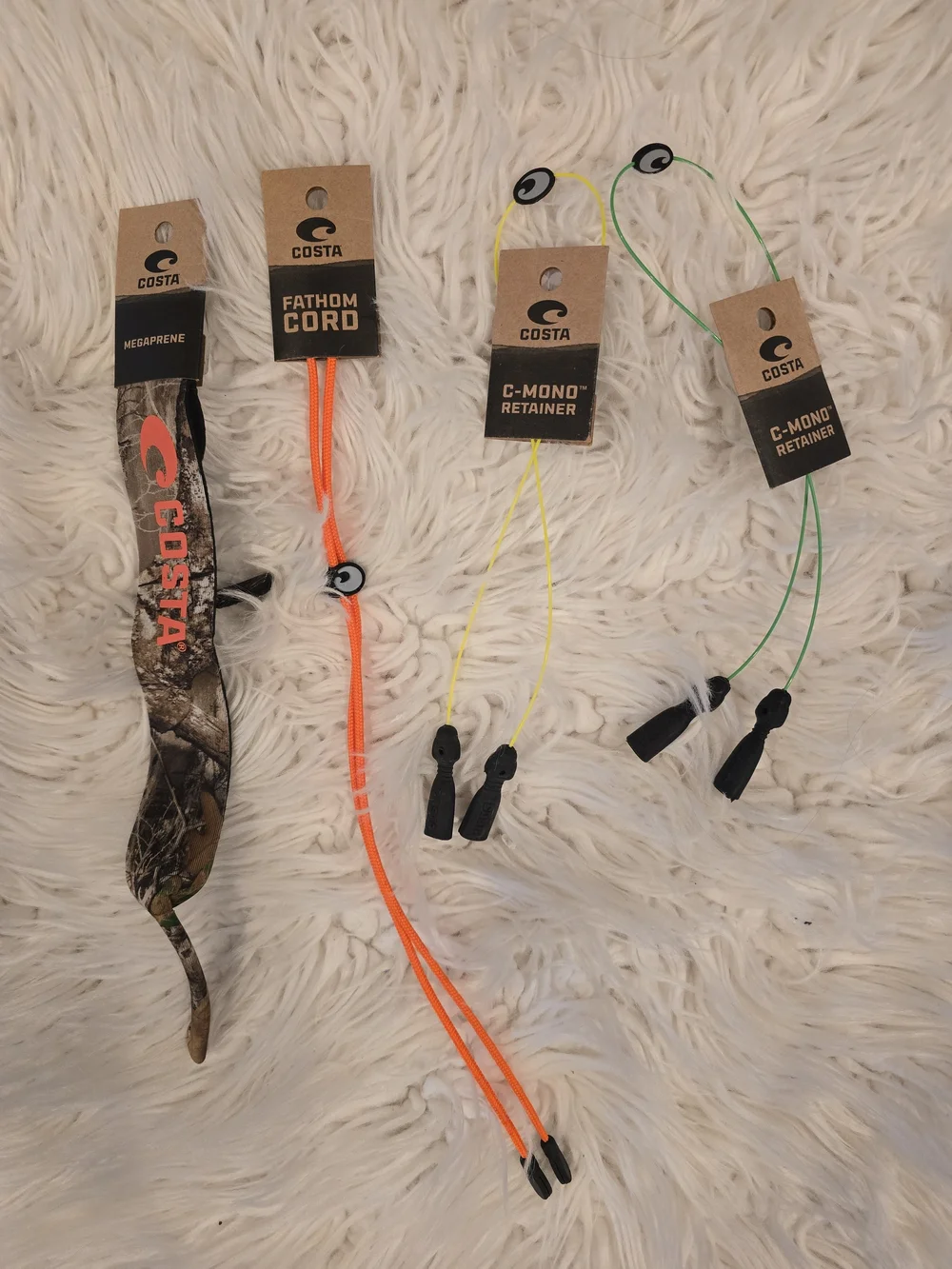 Costa Retainer & Cord Set in Orange, Yellow, Green, Camo